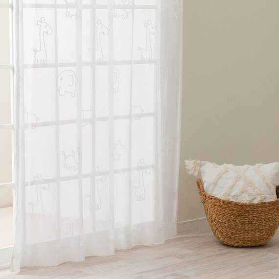 デザインレースカーテン(RL220 ホワイト 100X108X2) 3枚目画像