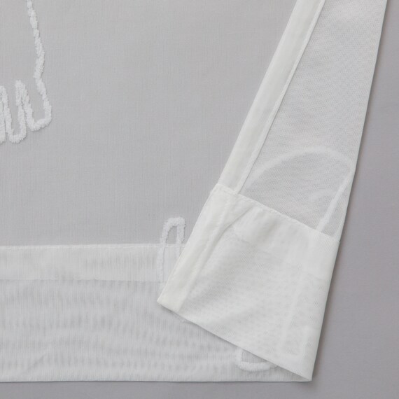 デザインレースカーテン(RL220 ホワイト 100X108X2) 7枚目画像