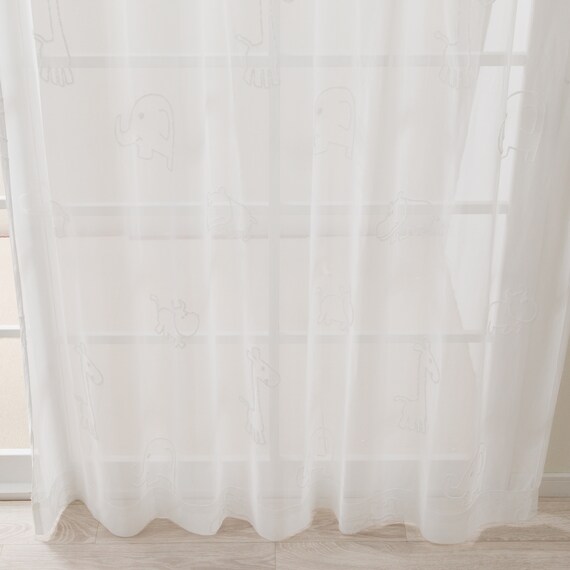 デザインレースカーテン(RL220 ホワイト 100X108X2) 8枚目画像