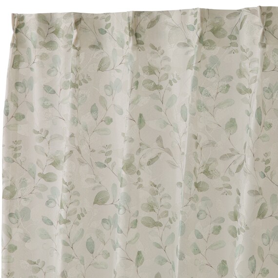 デザインレースカーテン(RL222 グリーン 100X108X2) 5枚目画像