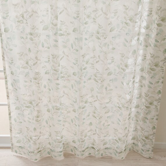 デザインレースカーテン(RL222 グリーン 100X108X2) 8枚目画像