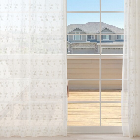 デザインレースカーテン(RL223 アイボリー 100X108X2) 2枚目画像