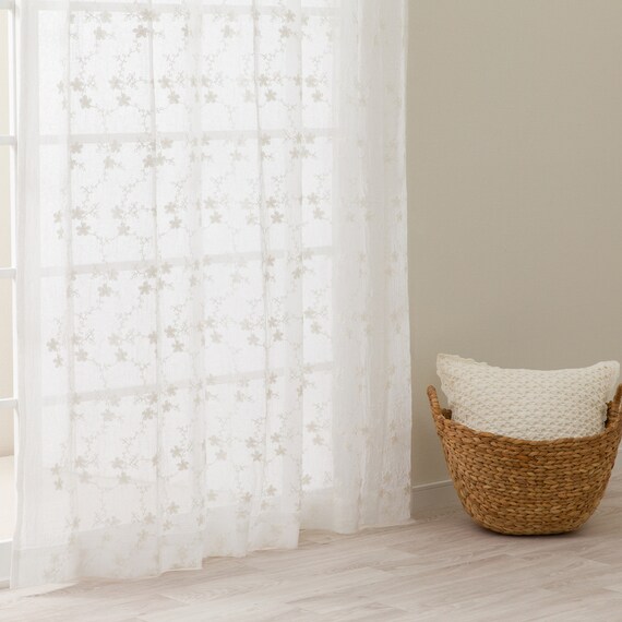 デザインレースカーテン(RL223 アイボリー 100X108X2) 3枚目画像