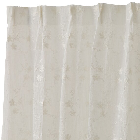 デザインレースカーテン(RL223 アイボリー 100X108X2) 5枚目画像