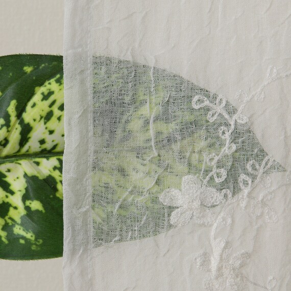 デザインレースカーテン(RL223 アイボリー 100X108X2) 6枚目画像