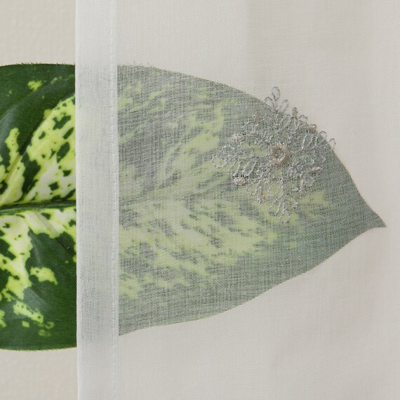 デザインレースカーテン(RL224 アイボリー 100X108X2) 6枚目画像