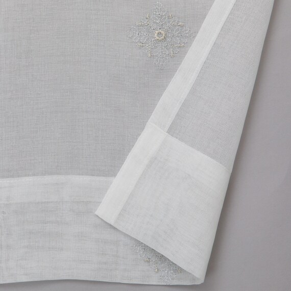 デザインレースカーテン(RL224 アイボリー 100X108X2) 7枚目画像