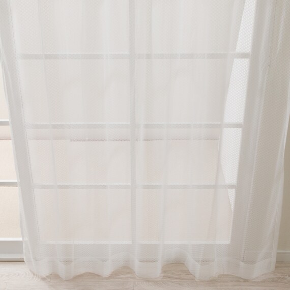 デザインレースカーテン(RL225 ホワイト 100X108X2) 8枚目画像