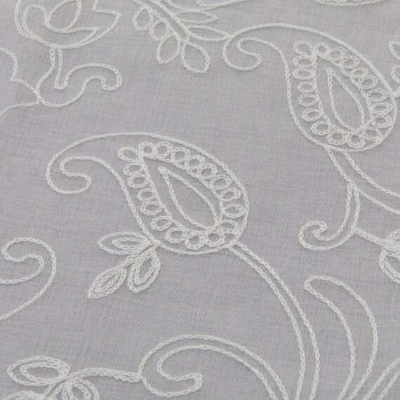 デザインレースカーテン(RL226 アイボリー 100X108X2) 4枚目画像