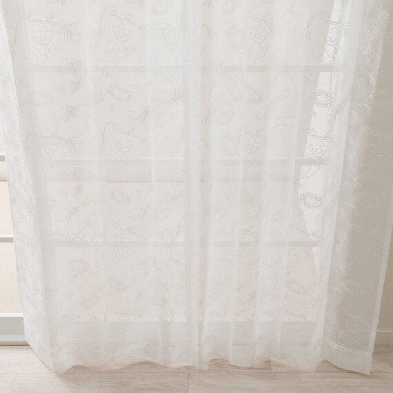 デザインレースカーテン(RL226 アイボリー 100X108X2) 8枚目画像