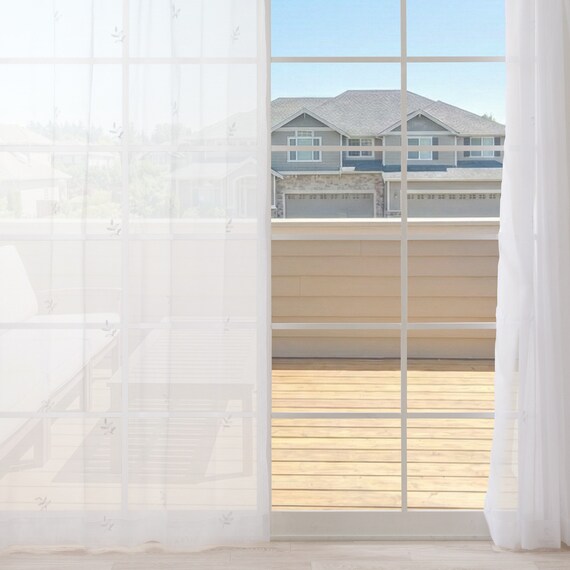 デザインレースカーテン(RL227 アイボリー 100X108X2) 2枚目画像