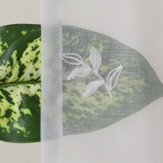 デザインレースカーテン(RL227 アイボリー 100X108X2) 6枚目画像