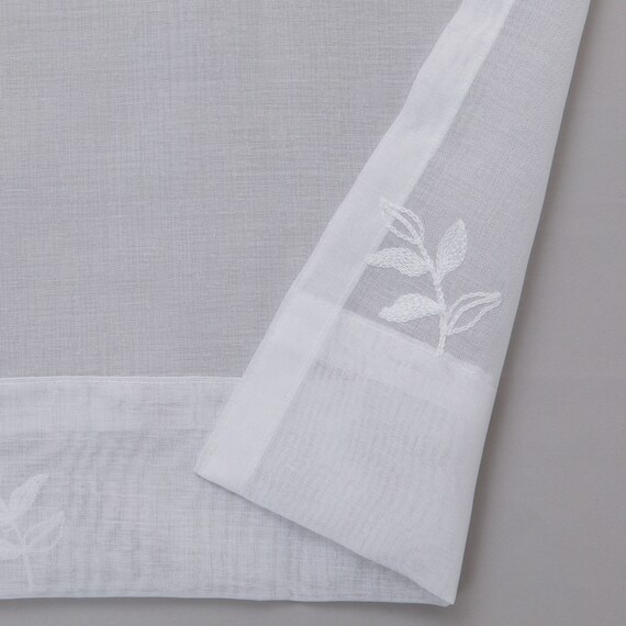 デザインレースカーテン(RL227 アイボリー 100X108X2) 7枚目画像