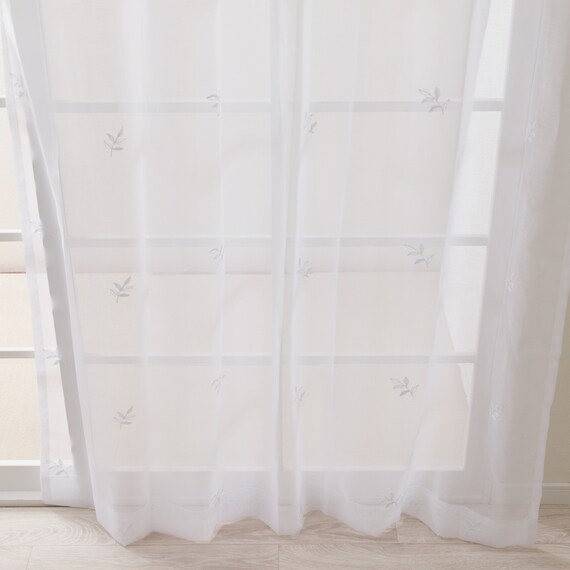 デザインレースカーテン(RL227 アイボリー 100X108X2) 8枚目画像