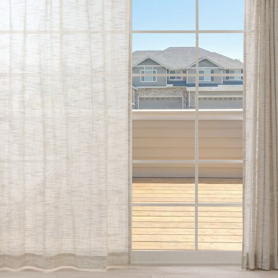 デザインレースカーテン(RL228 ベージュ 100X108X2) 2枚目画像