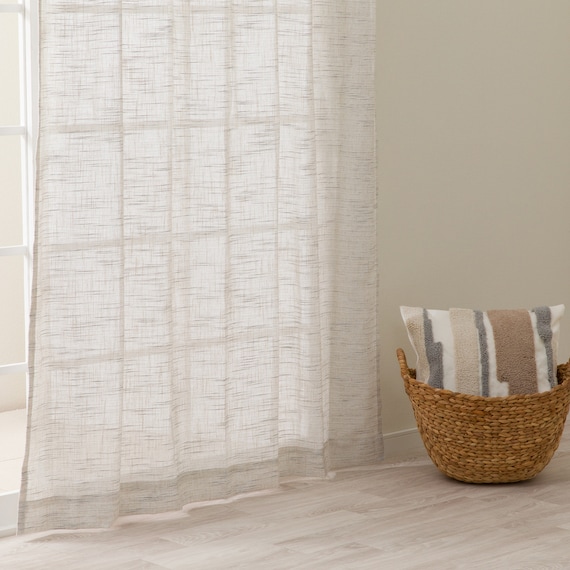 デザインレースカーテン(RL228 ベージュ 100X108X2) 3枚目画像