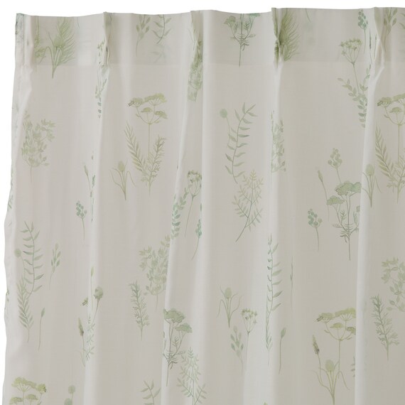 デザインレースカーテン(RL229 グリーン 100X108X2) 5枚目画像