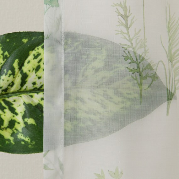 デザインレースカーテン(RL229 グリーン 100X108X2) 6枚目画像