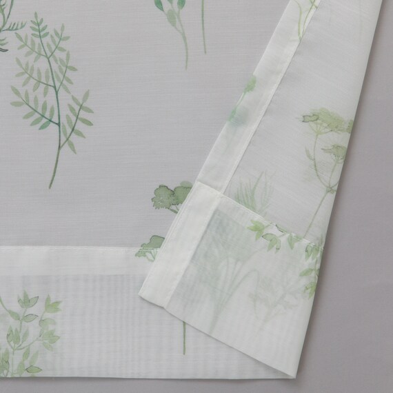 デザインレースカーテン(RL229 グリーン 100X108X2) 7枚目画像