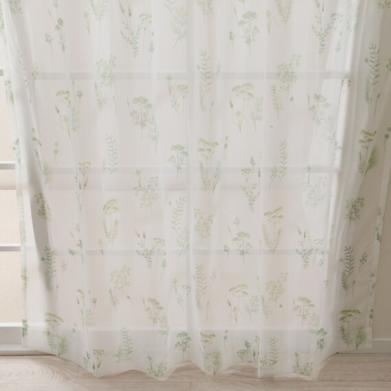 デザインレースカーテン(RL229 グリーン 100X108X2) 8枚目画像