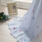 デザインレースカーテン(RL231 ブルー 100X108X2) 1枚目画像