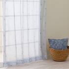 デザインレースカーテン(RL231 ブルー 100X108X2) 3枚目画像