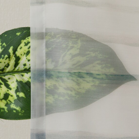 デザインレースカーテン(RL232 グレー 100X108X2) 6枚目画像