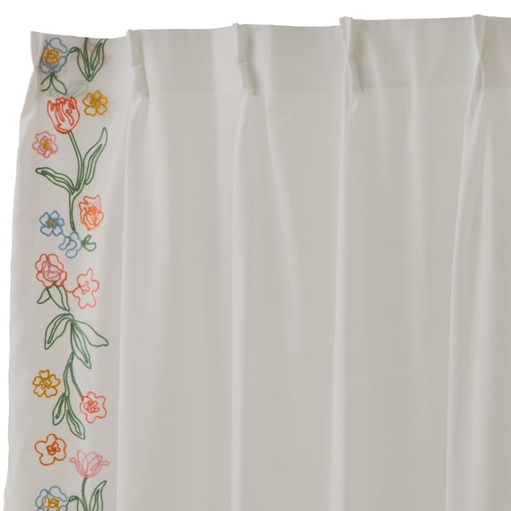 デザインレースカーテン(RL233 アイボリー 100X108X2) 5枚目画像