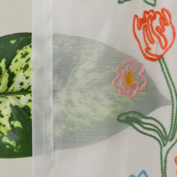 デザインレースカーテン(RL233 アイボリー 100X108X2) 6枚目画像