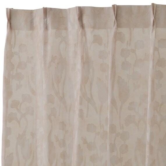 デザインレースカーテン(RL235 ベージュ 100X108X2) 5枚目画像