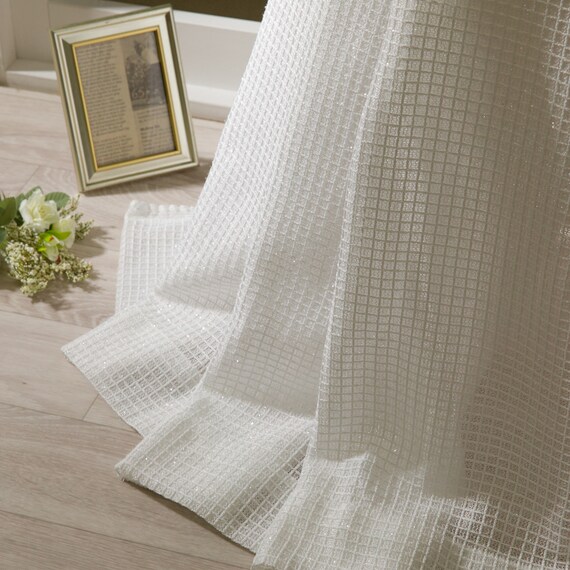 デザインレースカーテン(RL236 アイボリー 100X133X2) 1枚目画像