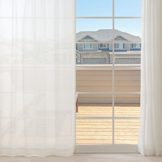 デザインレースカーテン(RL236 アイボリー 100X133X2) 2枚目画像