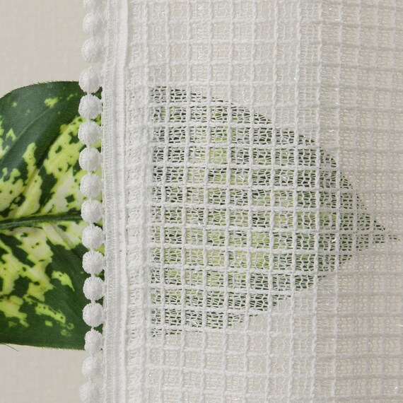 デザインレースカーテン(RL236 アイボリー 100X133X2) 6枚目画像