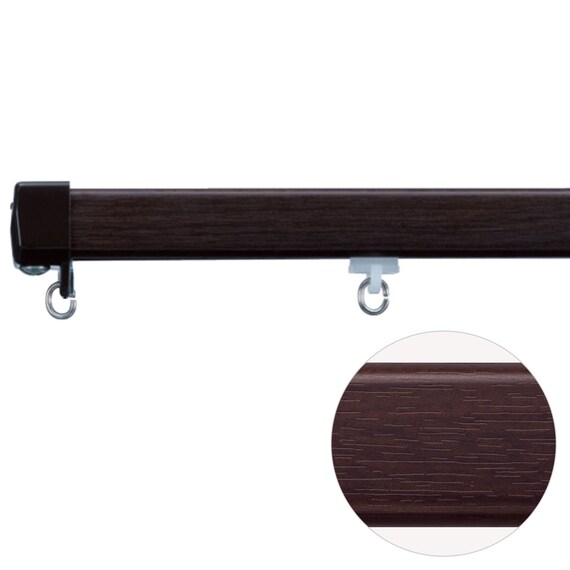 オーダーカーテンレール(NTエリート Nダークマホガニー シングル天井付け1.00m) 1枚目画像