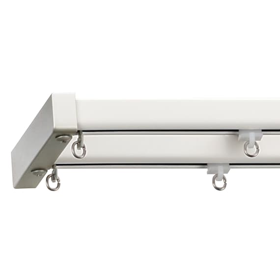 オーダーカーテンレール(NTエリートMセット プレーンホワイト ダブル正面付け 1.82m) 1枚目画像