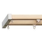 オーダーカーテンレール(NTエリートMセット ナチュナルグレイン ダブル正面付け 1.82m) 1枚目画像