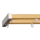 オーダーカーテンレール(NTエリートMセット オーク ダブル正面付け 1.82m) 1枚目画像