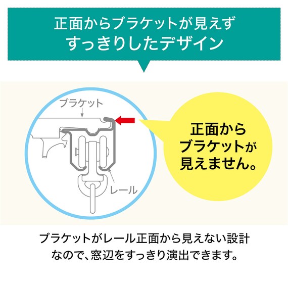 オーダーカーテンレール(NTエリートMセット オーク ダブル正面付け 1.82m) 5枚目画像