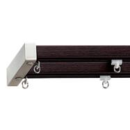 オーダーカーテンレール(NTエリートMセット Nダークマホガニー ダブル)