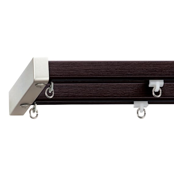 オーダーカーテンレール(NTエリートMセット Nダークマホガニー ダブル正面付け 1.82m) 1枚目画像