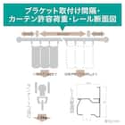 オーダーカーテンレール(NTレガートユニ Aセット ホワイト シングル 2.00m) 6枚目画像