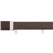 オーダーカーテンレール(NTレガートスクエア Aセット ダークマホガニー 正面付け)