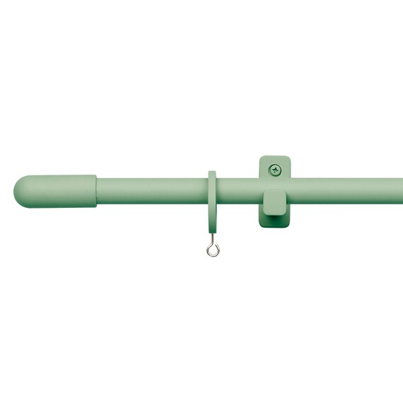 オーダーカーテンレール(NTモノブレンド16 Bセット セージグリーン シングル1.20m) 1枚目画像