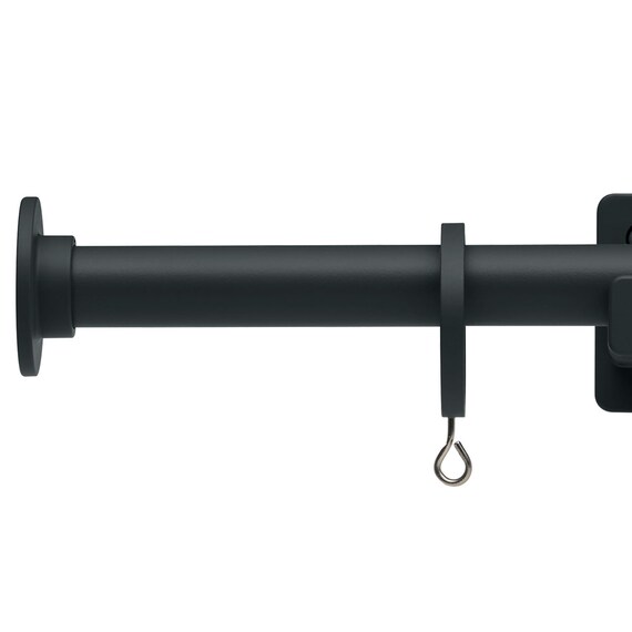 オーダーカーテンレール(NTモノ Bセット ブラック シングル1.20m) 1枚目画像