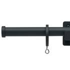 オーダーカーテンレール(NTモノ Cセット ブラック シングル1.20m) 1枚目画像