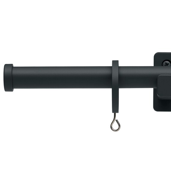 オーダーカーテンレール(NTモノ Cセット ブラック シングル1.20m) 1枚目画像