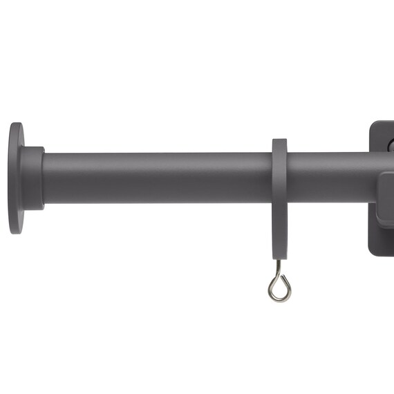 オーダーカーテンレール(NTモノ Bセット ダークグレー シングル1.20m) 1枚目画像