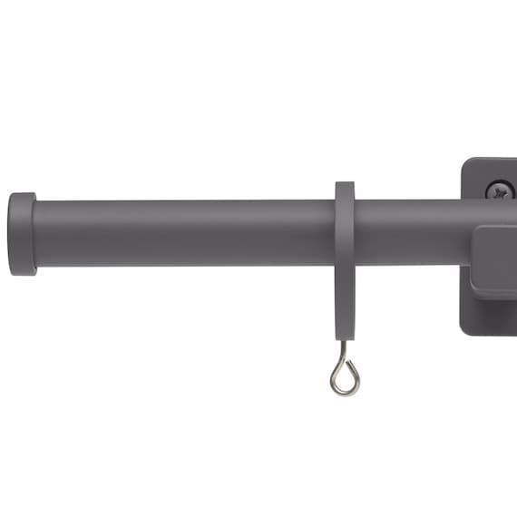 オーダーカーテンレール(NTモノ Cセット ダークグレー シングル1.20m) 1枚目画像