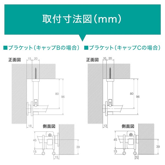 オーダーカーテンレール(NTモノ Bセット ラテホワイト シングル1.20m) 7枚目画像
