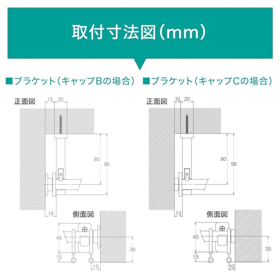 オーダーカーテンレール(NTモノ Cセット ラテホワイト シングル1.20m) 7枚目画像